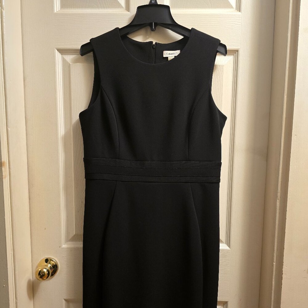 Calvin Klein Black Illusion Stripe Dress - Size 12